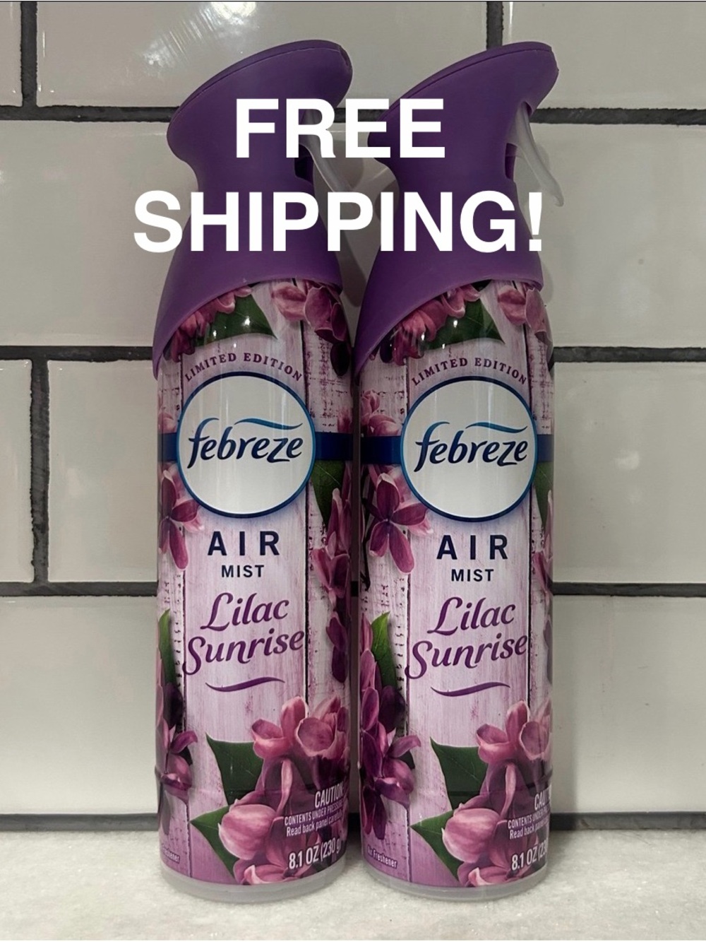 Febreze Lilac Sunrise Air Mist Spray Limited edition x2